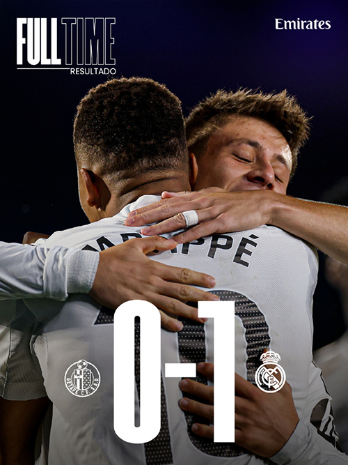 西甲：皇马1-0赫塔费 姆巴佩制胜 维尼修斯替补造两红