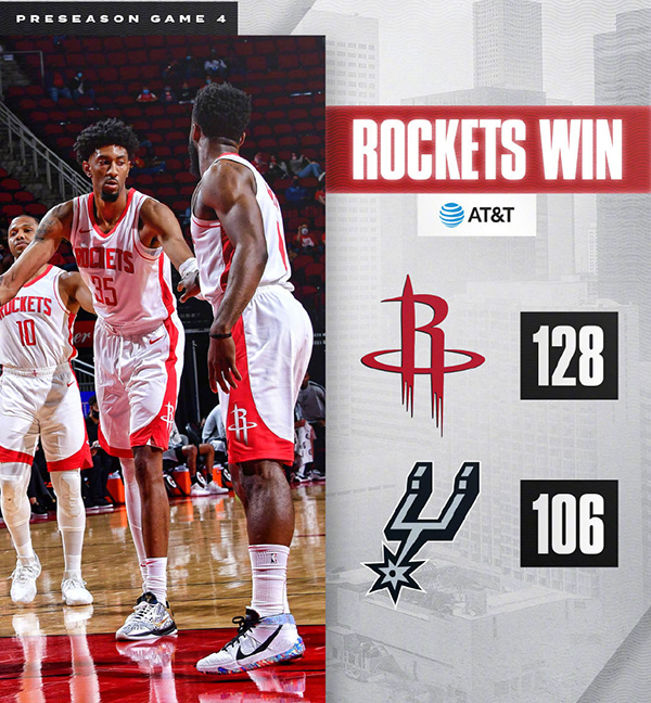 <a href=/lanqiu360zb/rockets/ target=_blank class=infotextkey>火箭</a>128-106轻取<a href=/lanqiu360zb/spurs/ target=_blank class=infotextkey>马刺</a>